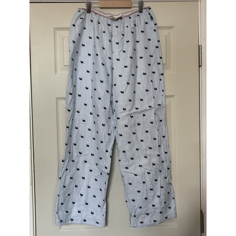 Vintage Tommy Hilfiger Lounge Pajama Pants Pin Stipe With Dog Size Medium